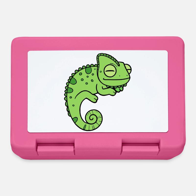 Caméléon - Boîte à goûter - rose