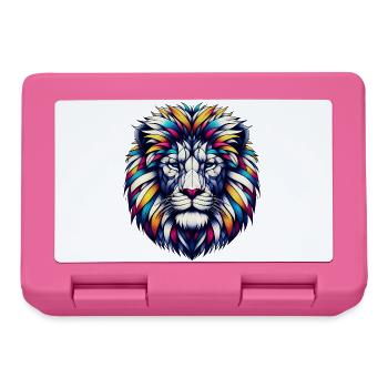Lion - Boîte à goûter - rose - Devant