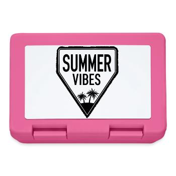 SUMMER VIBES design with cool lettering - Brotdose - Pink - Vorne