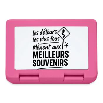 Illustration Éco-Responsable Nature - Boîte à goûter - rose - Devant