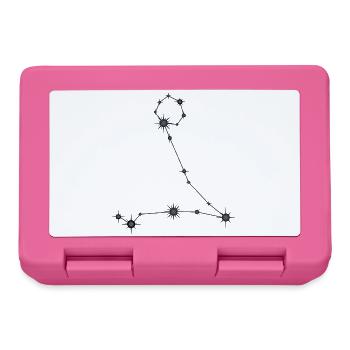 Poissons, Étoile, Constellation, Signe du zodiaque, Noir et gris - Boîte à goûter - rose - Devant