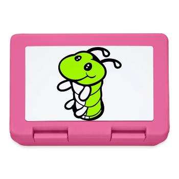 Chenille Trou Inférieur Mignon Sourires Amical Heureux - Boîte à goûter - rose - Devant