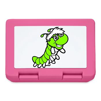 Nerd Caterpillar Intelligent Geek Worm Horn-rimmed Glasses Smart - Lunchbox - pink - Front