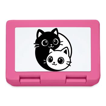 Ying Yang Cat Portrait - Lunchbox - pink - Front
