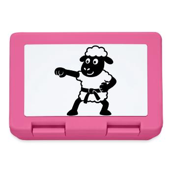 Karate Sheep - Lunchbox - pink - Front
