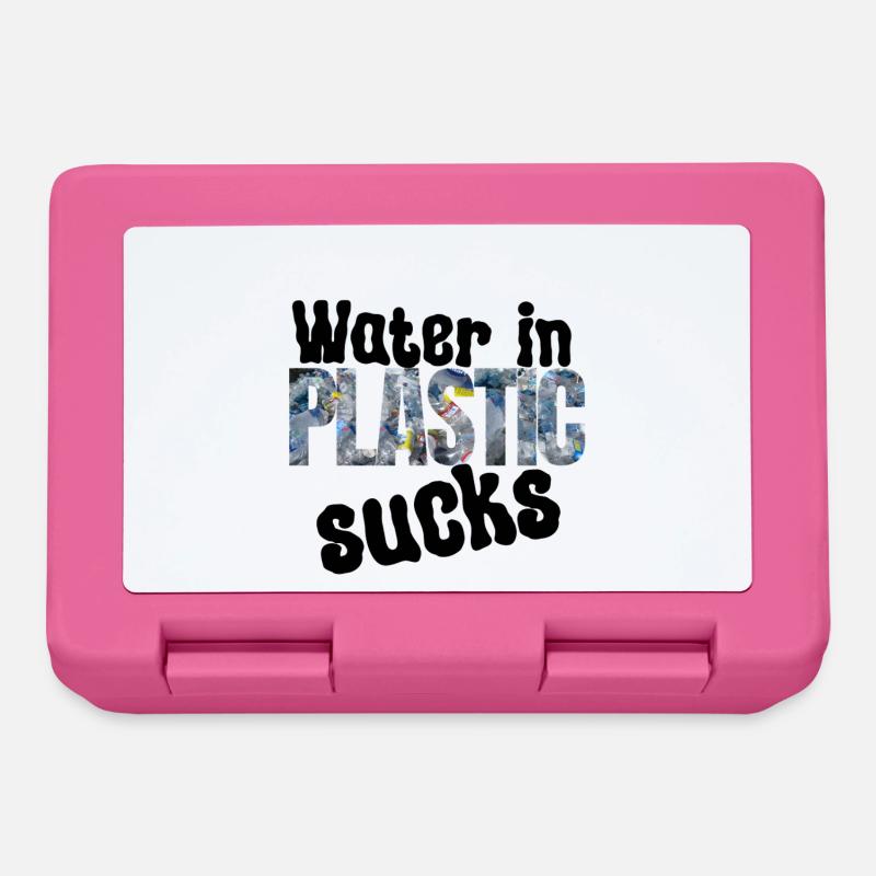 Wasser im Plastik Nervt - Brotdose - Pink