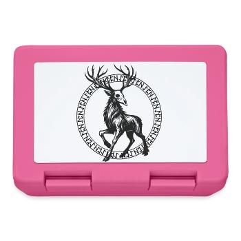 Cadre de runes cerfs dans un cercle - Boîte à goûter - rose - Devant