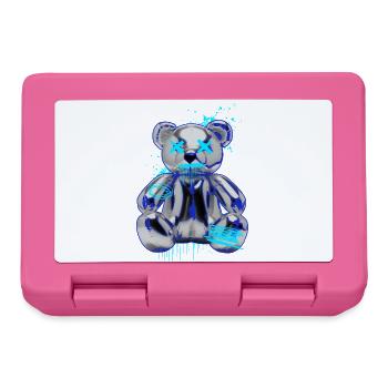 Graffiti Bear Neon Drop Teddy Bear - Lunchbox - pink - Front