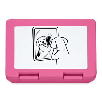 selfie dog hund - Brotdose - Pink - Vorne