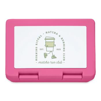 Matcha run club funny running lover fit girl gift - Lunchbox - pink - Front