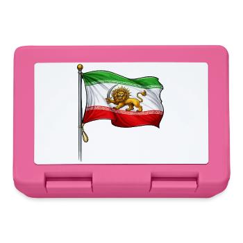 Löwe Schwert Iran Flag - Brotdose - Pink - Vorne