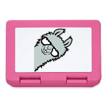 lama mentant nerd de lunettes arrogant animal drôle - Boîte à goûter - rose - Devant