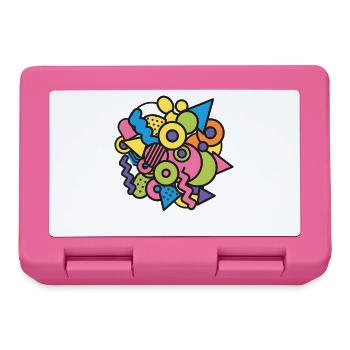 Colorful Memphis Shapes Retro Pop Art Design 90s - Lunchbox - pink - Front