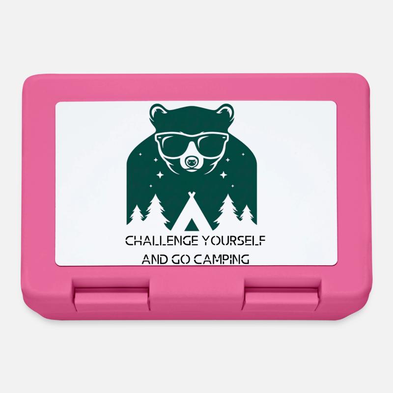Challenge yourself and go camping - Boîte à goûter - rose