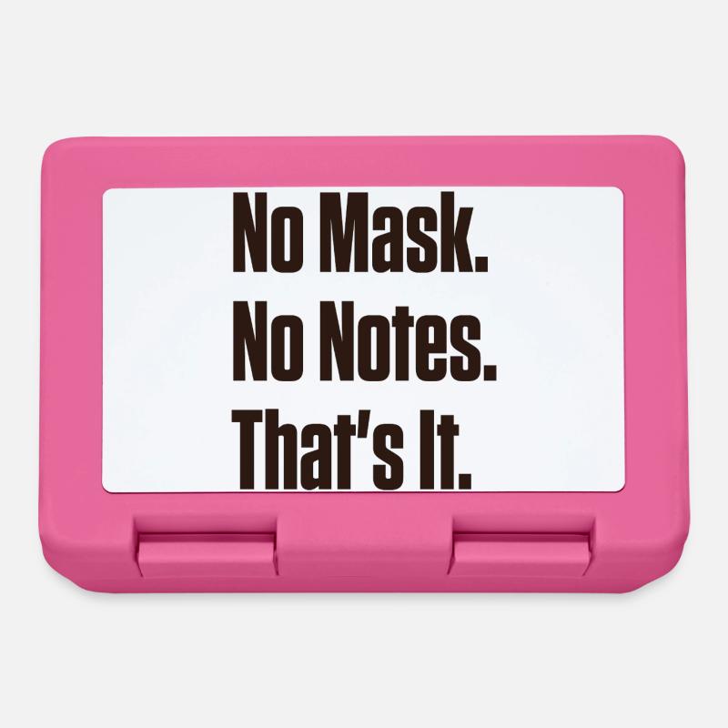 No Mask No Notes Neurodivergent Pride - Lunchbox - pink