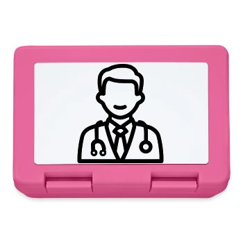 médecin - Boîte à goûter - rose - Devant
