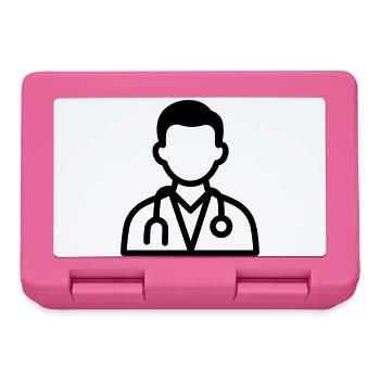 docteur - Boîte à goûter - rose - Devant