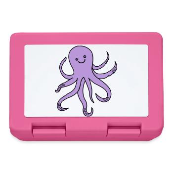 Lila Oktopus Charm - Brotdose - Pink - Vorne