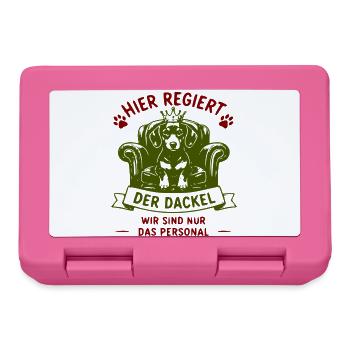 Dackel regiert: Königsstuhl - Brotdose - Pink - Vorne