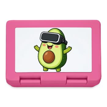 Avocado Cartoon Gamer Virtual Reality Comic - Brotdose - Pink - Vorne
