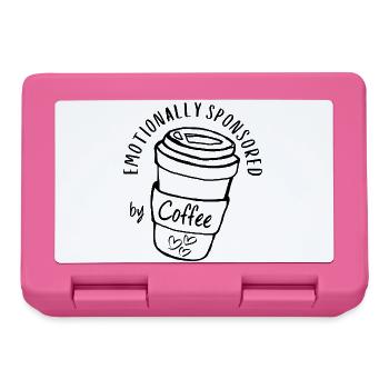 Émotionnellement sponsorisé par un accro au café et à la caféine - Boîte à goûter - rose - Devant