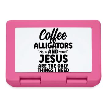Coffee Alligators And Jesus - Brotdose - Pink - Vorne
