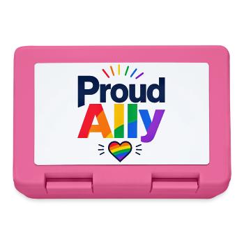 Slogan d’un allié fier pour les activistes et fans LGBTQ CSD - Boîte à goûter - rose - Devant