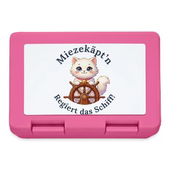 Miezekäpt'n regiert das Schiff - Brotdose - Pink - Vorne
