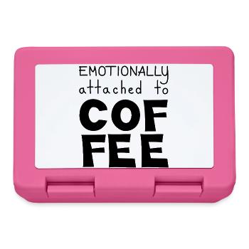 Attaché émotionnellement au café, noir - Boîte à goûter - rose - Devant