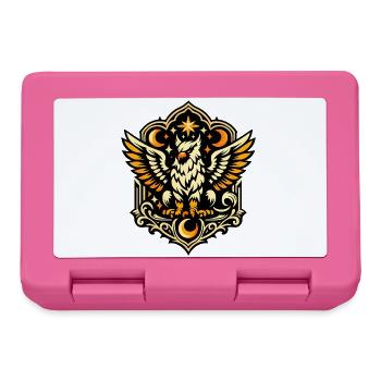 Night Star Owl Crest - Lunchbox - pink - Front