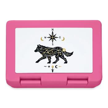 Nordsternwolf mit Sternenpfaden - Brotdose - Pink - Vorne