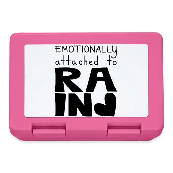 Emotional an Rain gebunden, Schwarz - Brotdose - Pink - Vorne