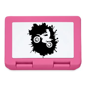 Motocross Klecks - Brotdose - Pink - Vorne