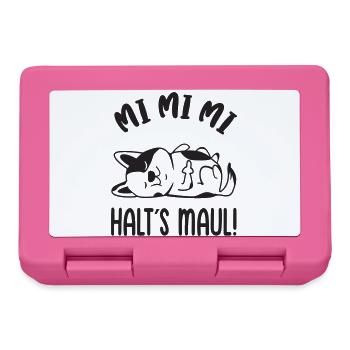 Mi Mi Mi Halt's Maul frecher böser Hund - Brotdose - Pink - Vorne