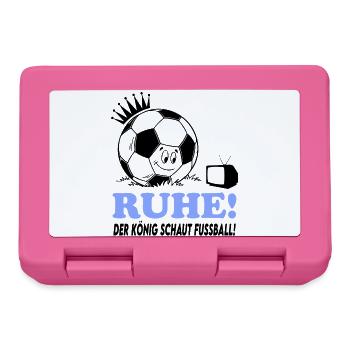 Ruhe Der König schaut guckt Fußball Fußballfan - Brotdose - Pink - Vorne