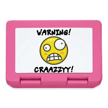Verrücktes Grins-Symbol - Brotdose - Pink - Vorne