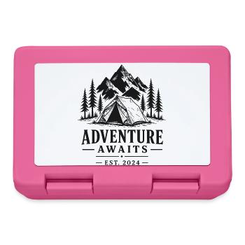 Abenteuer im Bergwaldcamping - Brotdose - Pink - Vorne