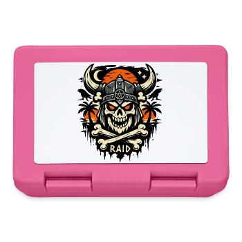 Schädel Raid Helm Symbolik - Brotdose - Pink - Vorne