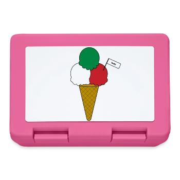 Italy Flag Eiscreme cream - Brotdose - Pink - Vorne