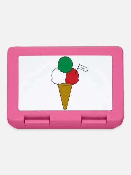 Italy Flag Eiscreme cream - Brotdose - Pink