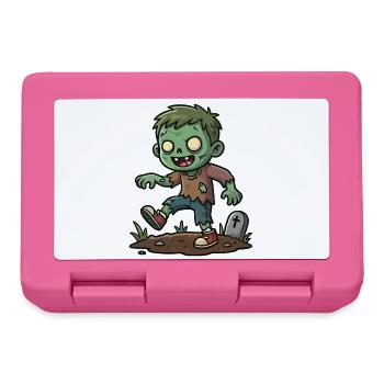Grüner Zombie - Brotdose - Pink - Vorne