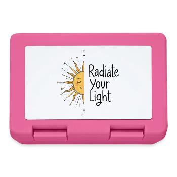  Sonne Spirituell Spruch - Brotdose - Pink - Vorne