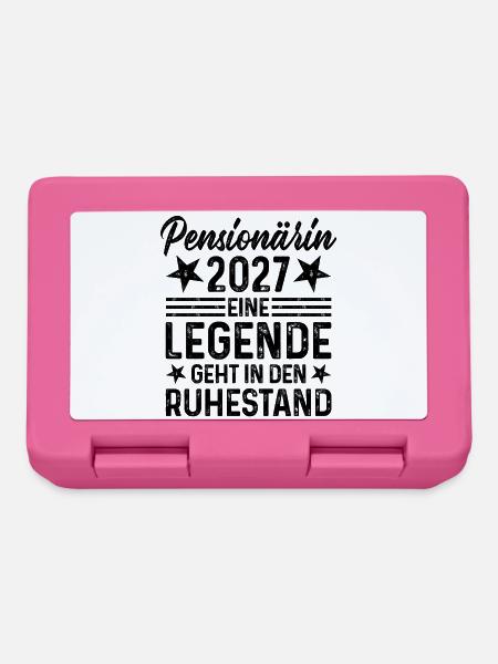 Pensionärin 2027 Legende geht in den Ruhestand - Brotdose - Pink