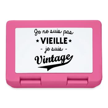 Je ne suis pas vieille je suis vintage - Boîte à goûter - rose - Devant