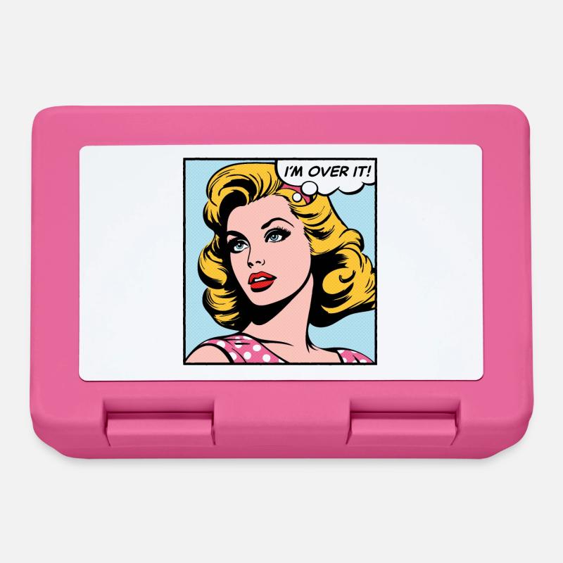 Ich bin drüber, Pop-Art-Mädchen - Brotdose - Pink