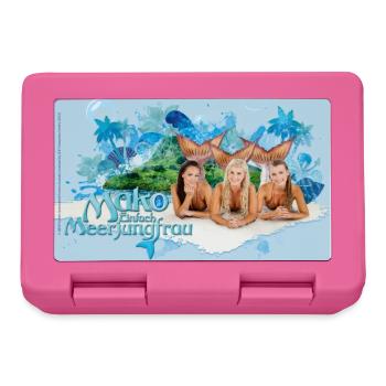 Mako Einfach Meerjungfrau Meerjungfrauen am Strand - Brotdose - Pink - Vorne