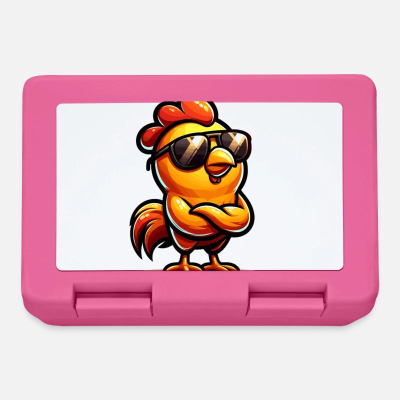 Funny Chicken Chicken Funny Image - Lunchbox - pink
