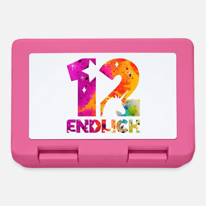 ENDLICH 12 EINHORN 12. GEBURTSTAG - Brotdose - Pink