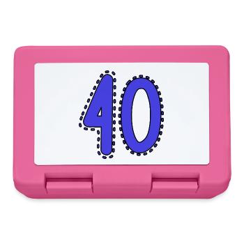 40. 40 JAHRE. 40. JAHRESTAG. 40-JÄHRIGES JUBILÄUM. - Brotdose - Pink - Vorne