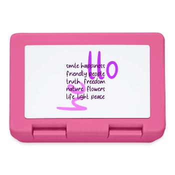 "He llo" Hello Shirts & Accessiores | Bunt/Pink - Brotdose - Pink - Vorne